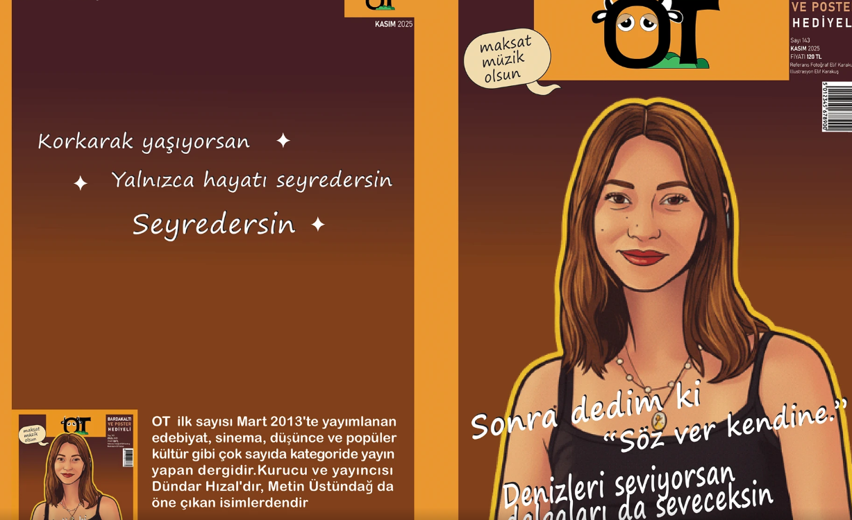 OT Dergi referans alınarak hazırlanan kapak tasarımı